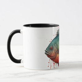 Caneca Watercolor Series: Piranha