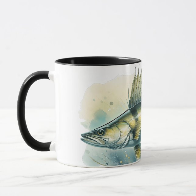 Caneca Watercolor Series: Zander/Walleye (Esquerda)