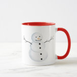 Caneca Watercolor Snowman Coffee Red Christmas Coffee Mug<br><div class="desc">Esta caneca apresenta um adorável gráfico de moto de neve festivo de inverno em ambos os lados.</div>