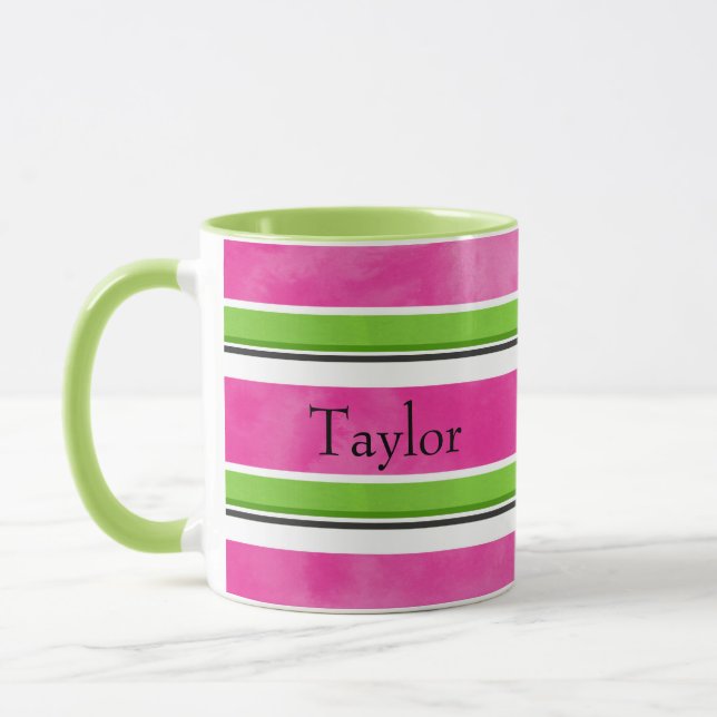 Caneca Watercolor Watermelon Stripes (Esquerda)