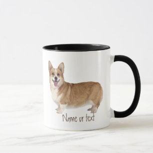 Caneca Watercolor Welsh Corgi Pet Dog Personalizado