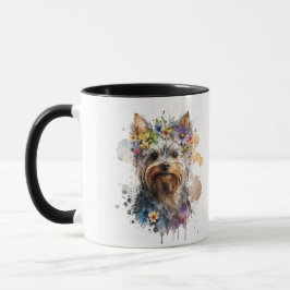 Caneca Watercolor Yorkshire Terrier Pet Dog Mug