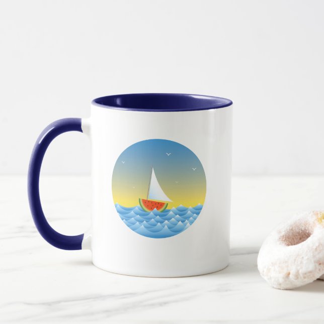 Caneca Watermelon Sailboat (Com Donut)