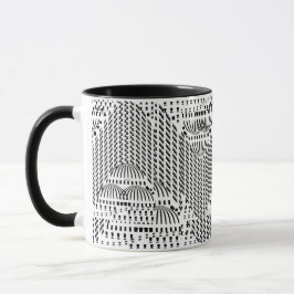 Caneca Wavy Preto e Branco