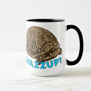 Caneca Wazzup - Mug preto de 15 oz