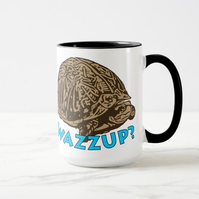 Caneca Wazzup - Mug preto de 15 oz Ringer (Direita)