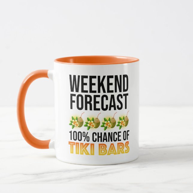 Caneca Weekend Forecast - 100% Chance of Tiki Bars (Esquerda)