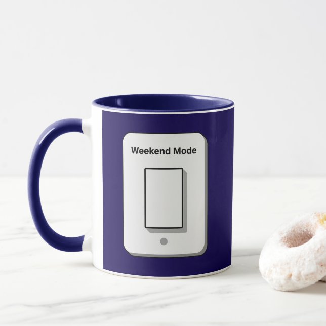 Caneca Weekend Mode Toggle Minimal UI Design (Com Donut)