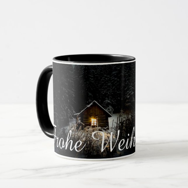 Caneca Weihnachtsgrüße mit Hexenhaus (Frente Esquerda)