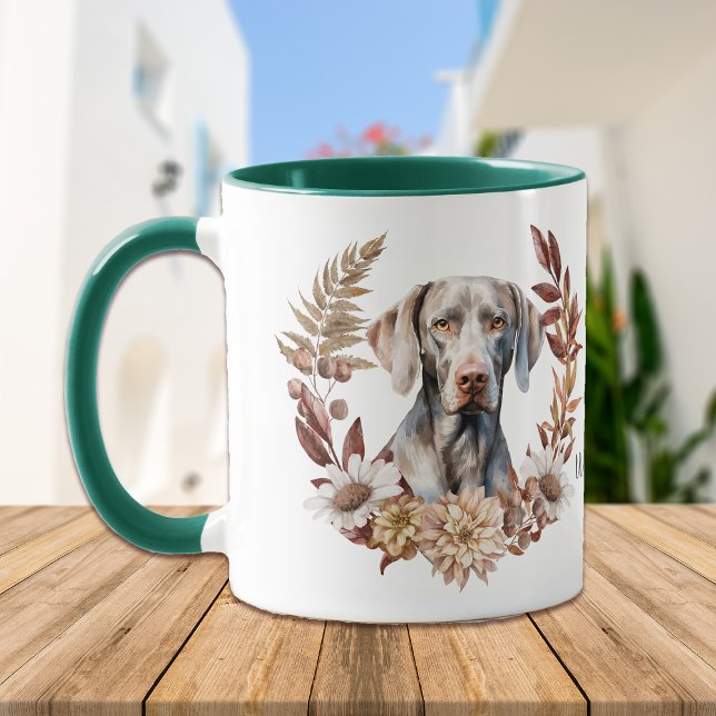 Caneca Weimaraner Dog Autumn (Criador carregado)