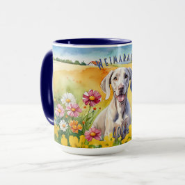 Caneca Weimaraner Sunrise Combo Mug
