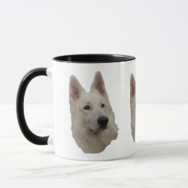 Caneca weisser Schäferhund Kopf Tasse