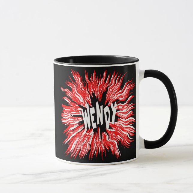 Caneca Wendy Name Star em Vermelho (Direita)