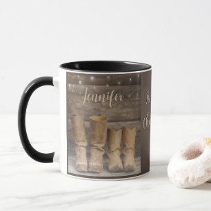 Caneca West Cowboy Boots Russo Barn Monograma