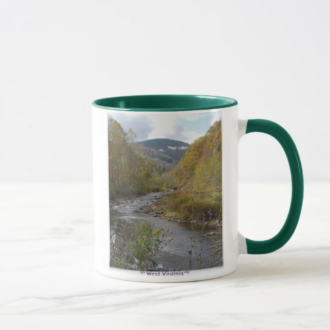 Caneca West Virginia, montanhas creek Mug (Direita)