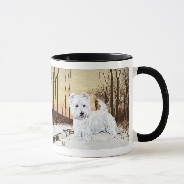 Caneca Westie ao Crepúsculo (Direita)