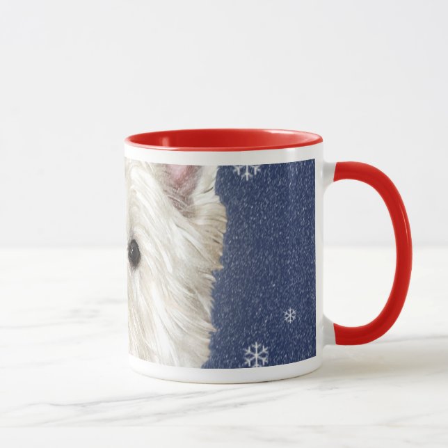Caneca Westie AZUL do NATAL (Direita)