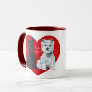 Caneca Westie e Scottie Valentine