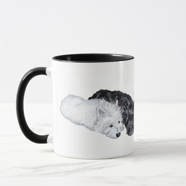 Caneca Westie & Scottie em Ease (Esquerda)
