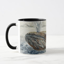 Caneca Whale Riders Whimsical Whale and Penguin Ocean