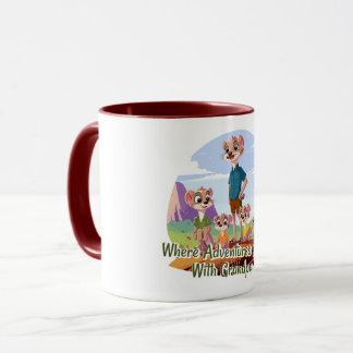 Caneca Where Adventures Beguin With Grandpa