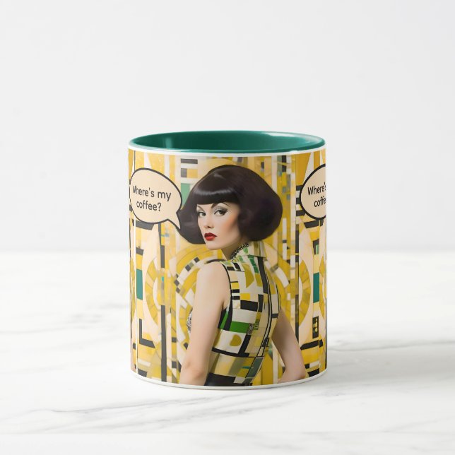 Caneca Where's My Coffee Retro Beauty 60s coffee mug (Centro)