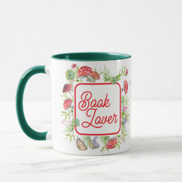 Caneca Whimsical Book Lover Mushroom Coffee