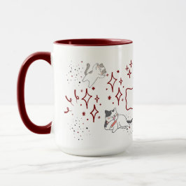 Caneca Whimsical Cat Custom Name