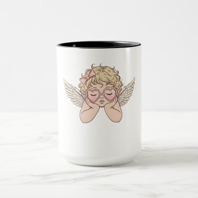 Caneca Whimsical Dreamscape Cherub with Hear (Centro)
