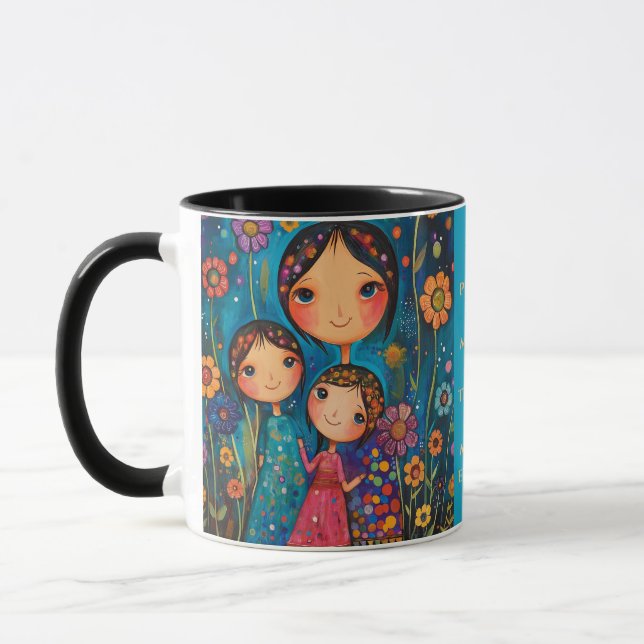 Caneca Whimsical Motherhood Mug com Citação Inspiracional (Esquerda)
