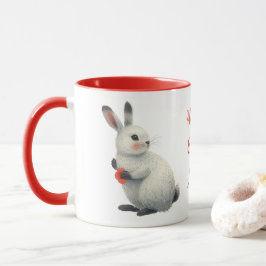 Caneca Whimsical Watercolor Bunny Easter