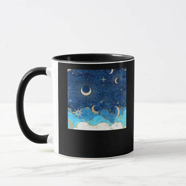 Caneca Whimsigoth Clouds Sun Moon Witchy Classic (Esquerda)