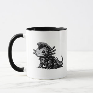 Caneca Whimsigoth Cyborg Axolotl Vintage Art Classe Desig