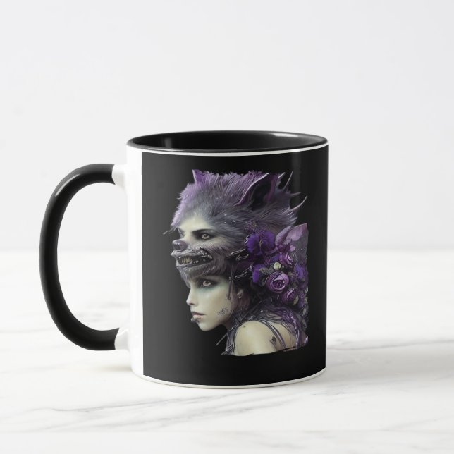 Caneca Whimsigoth Engraçado Design Para Halloween (Esquerda)