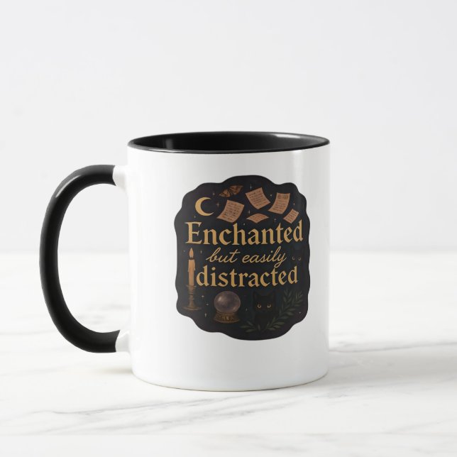 Caneca Whimsigoth Fantasy Mystical Forests, Luas e Magia (Esquerda)