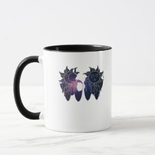 Caneca Whimsigoth Starry Night Sun Moon Witchy Classic