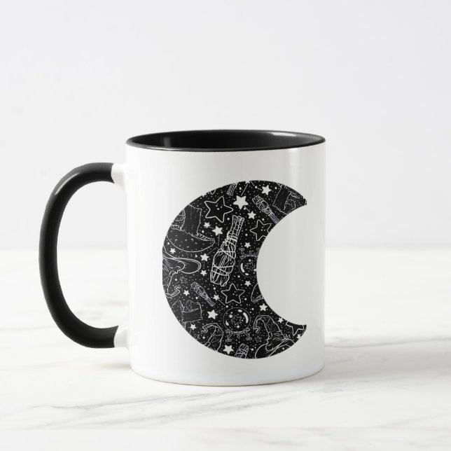 Caneca Whimsigoth Witch Moon Wicca Kawaii Gótico Tattoo A (Esquerda)