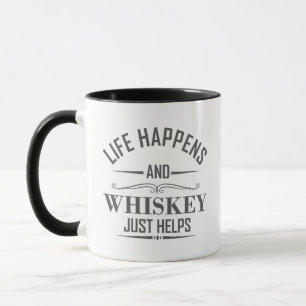 Caneca Whiskey ajuda a dizer álcool bebendo engraçado