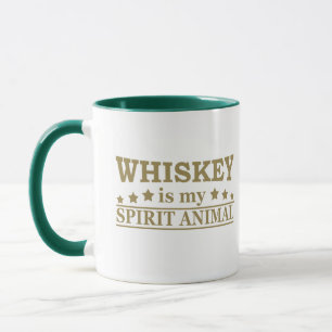 Caneca Whiskey é o meu espírito animal, brincadeira, fala