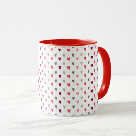 Caneca White Mug – Mixed Small Hearts
