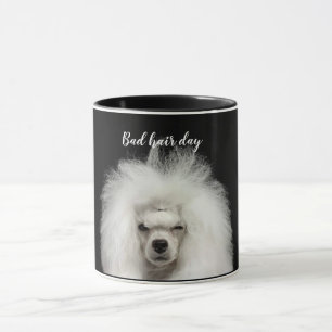 Caneca White Poodle Bad Hair Day