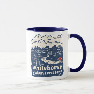 Caneca Whitehorse Yukon Canadá Minimalista Céu Azul
