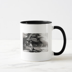Caneca Wigwams de Fuegian na esperança Harbourin o