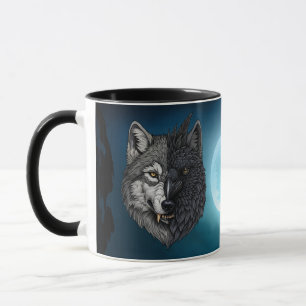 Caneca Wild Nature Crow-Raven Wolf