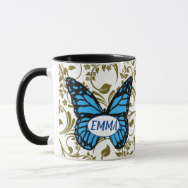 Caneca Wild Romantic Field Blue butterflies