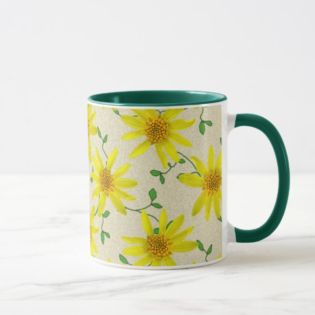 Caneca Wildflower amarelo botânico doce (Direita)