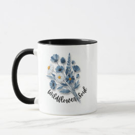 Caneca Wildflower Soul Blue Floral Art