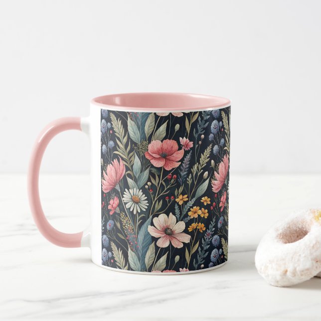 Caneca Wildflowers Botanical Inspiration  (Com Donut)