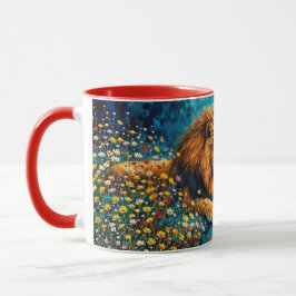 Caneca Wildlife Lion Lioness fantasia arte romântica