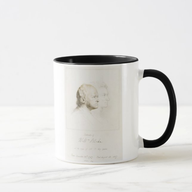 Caneca William Blake (1757-1827) na juventude e na idade (Direita)